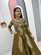Crop Top with Shrug + Lehenga Set #203