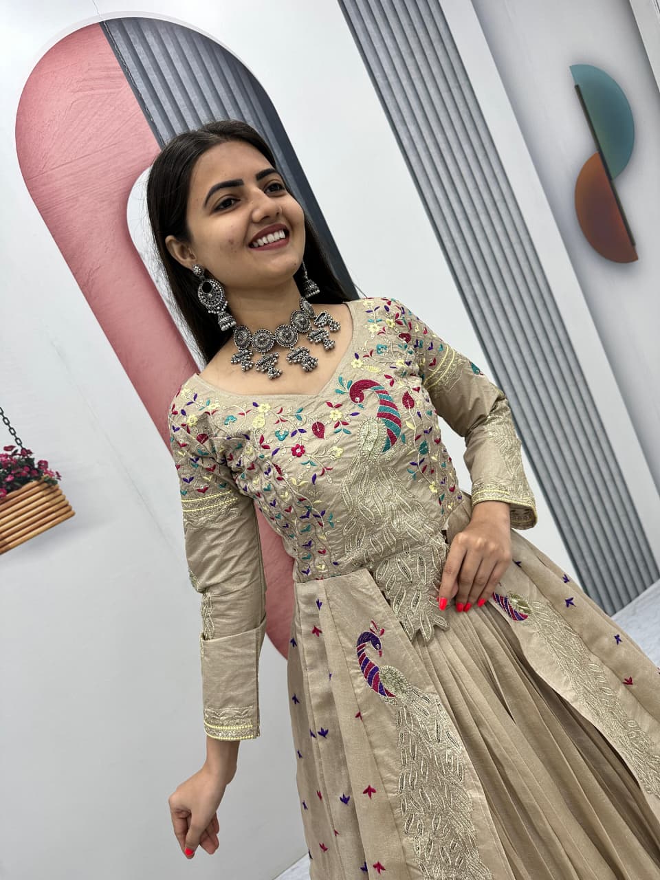 Crop Top with Shrug + Lehenga Set #203