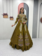 Crop Top with Shrug + Lehenga Set #203