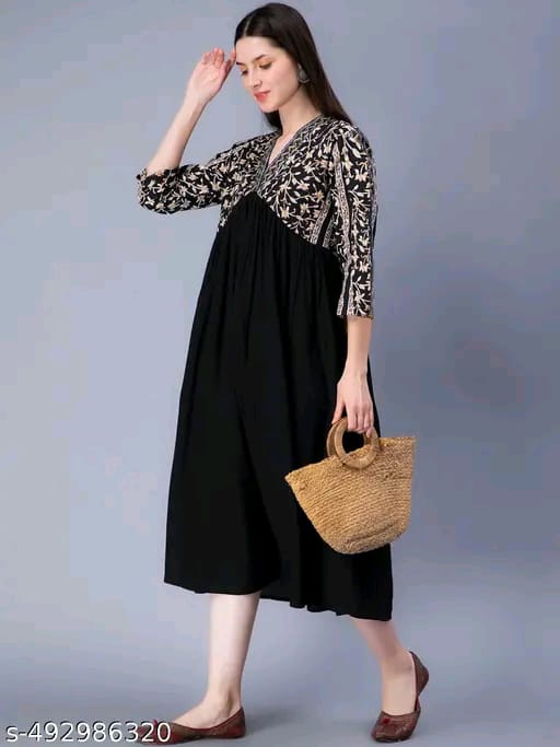 Aakarsha Voguish Embroidered Rayon Kurtis #207