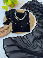 New Designer Party Top + Palazzo & Dupatta Set #218