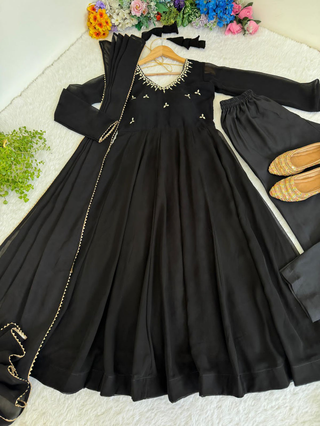 New Designer Party Top + Palazzo & Dupatta Set #218