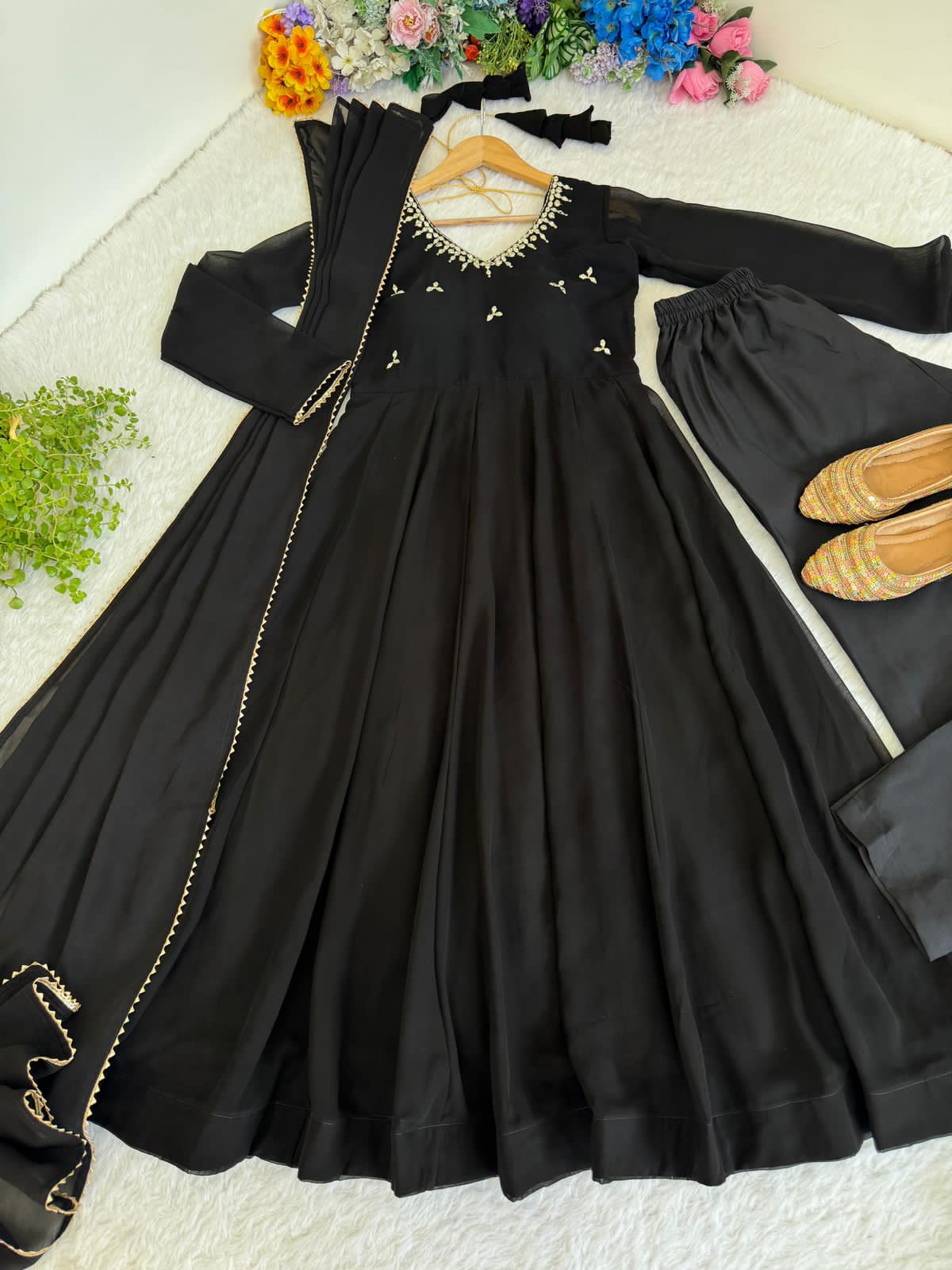 New Designer Party Top + Palazzo & Dupatta Set #218