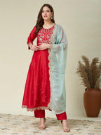 Premium Anarkali Kurti Pant Set with Dupatta #228
