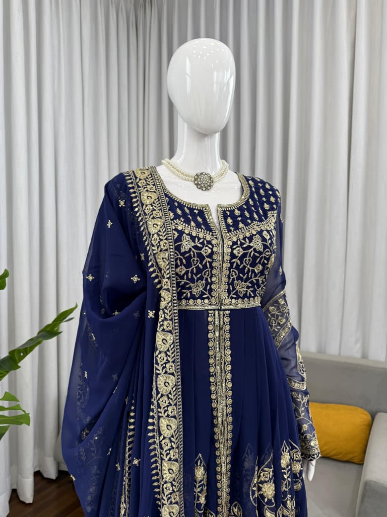 Designer Anarkali Kurta • Pant • Dupatta Set #229