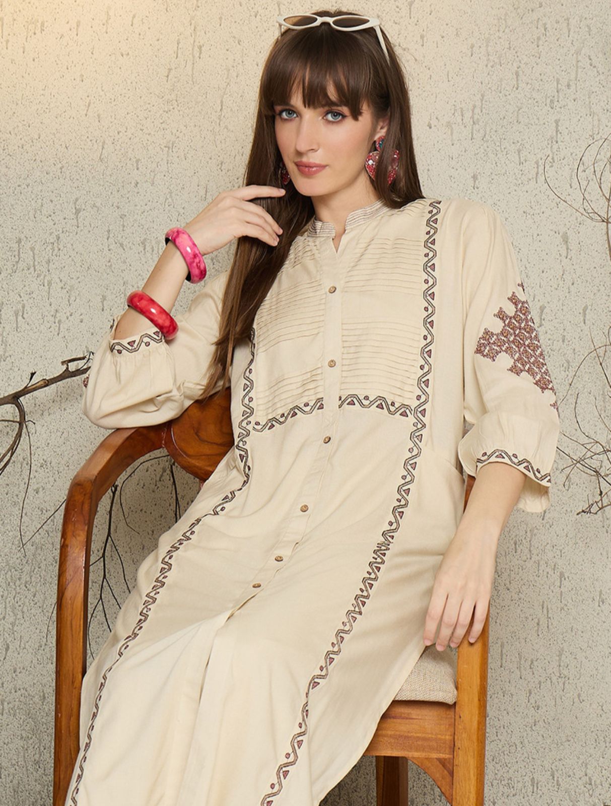 Embroidered Kurta Palazzo Set #233