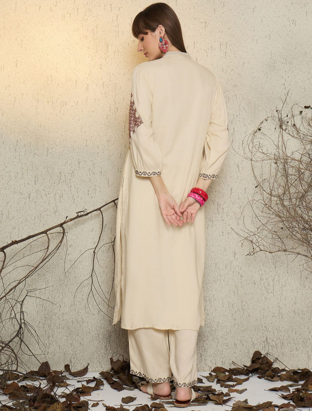Embroidered Kurta Palazzo Set #233