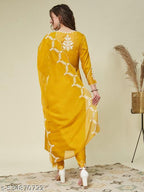 Aakarsha Silk Kurta Pant Set with Organza Dupatta #237