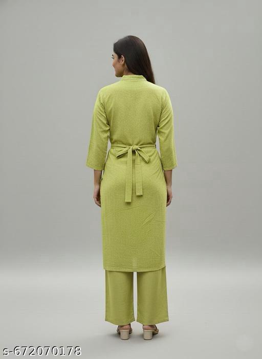 Cotton Embroidered Kurti With Bottomwear #240