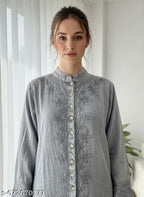 Cotton Embroidered Kurti With Bottomwear #240