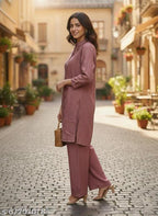 Cotton Embroidered Kurti With Bottomwear #240