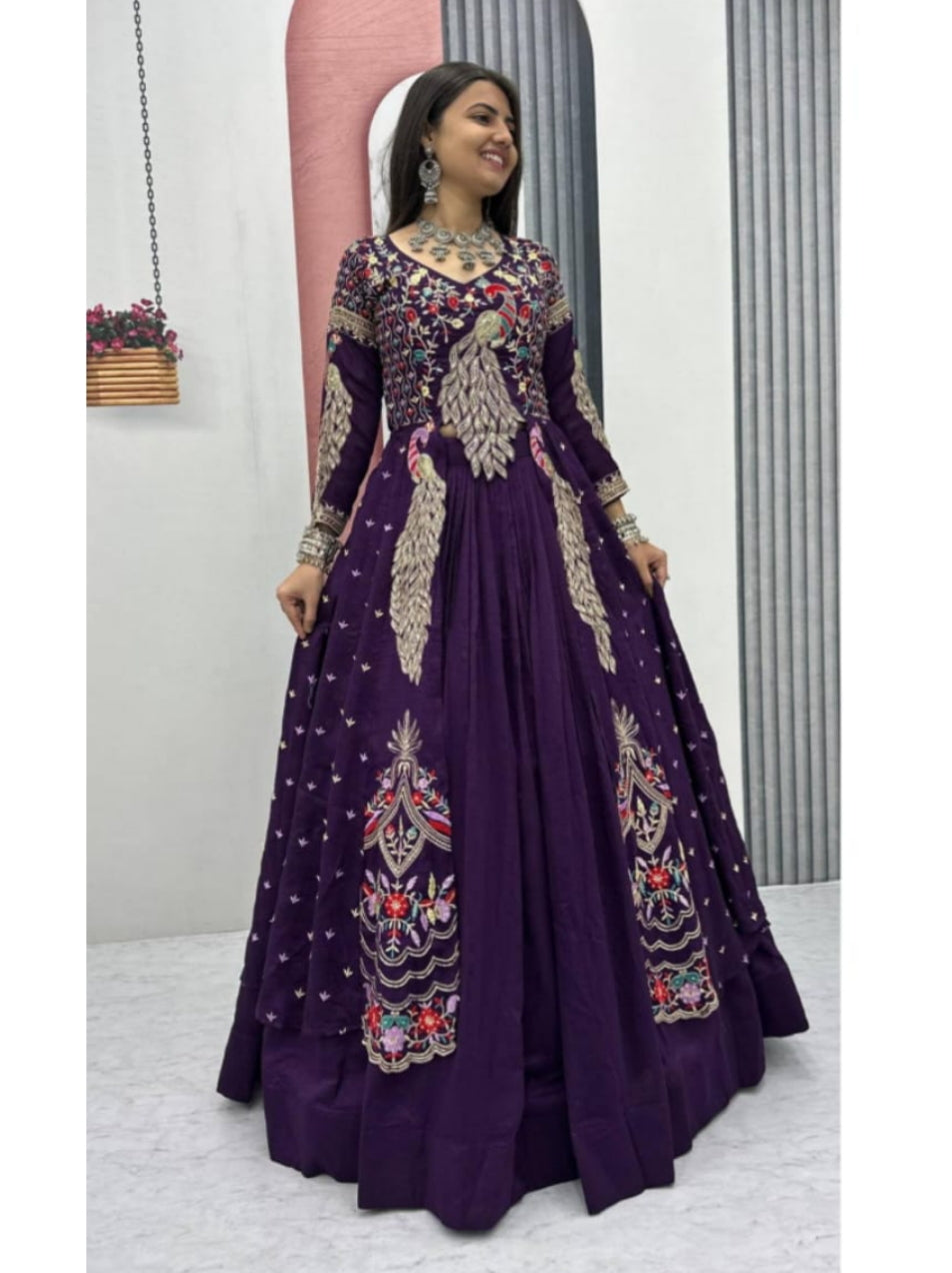 Crop Top with Shrug + Lehenga Set #203