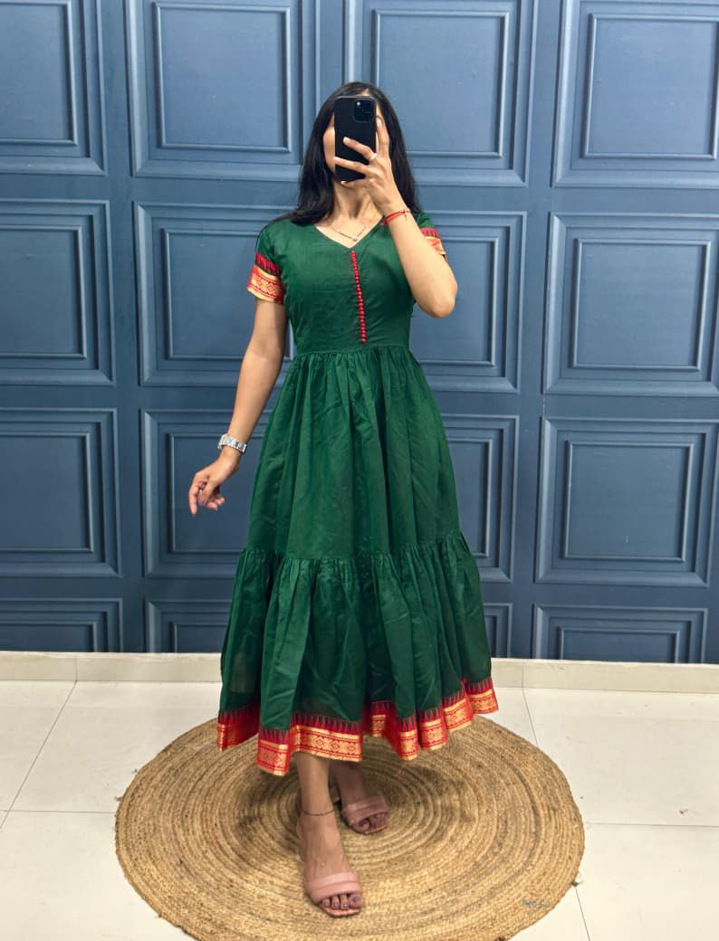 Modeling Cotton Maxi Dress by Kanchan