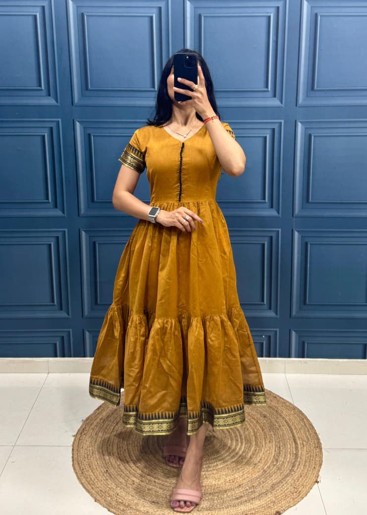 Modeling Cotton Maxi Dress by Kanchan