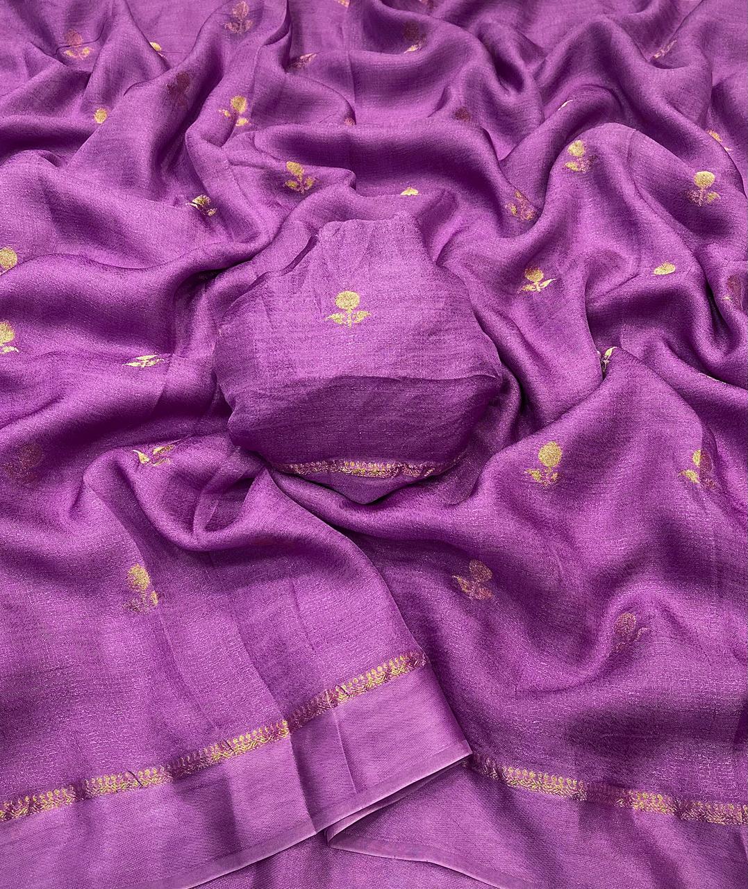 Pure Soft Viscose Khadi Silk Saree #212
