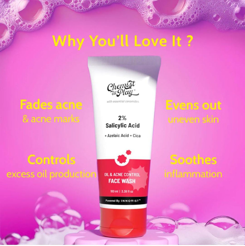 2% Salicylic Acid Face Wash For Oily Skin with Niacinamide Oil Cleanser for Face | 100ml