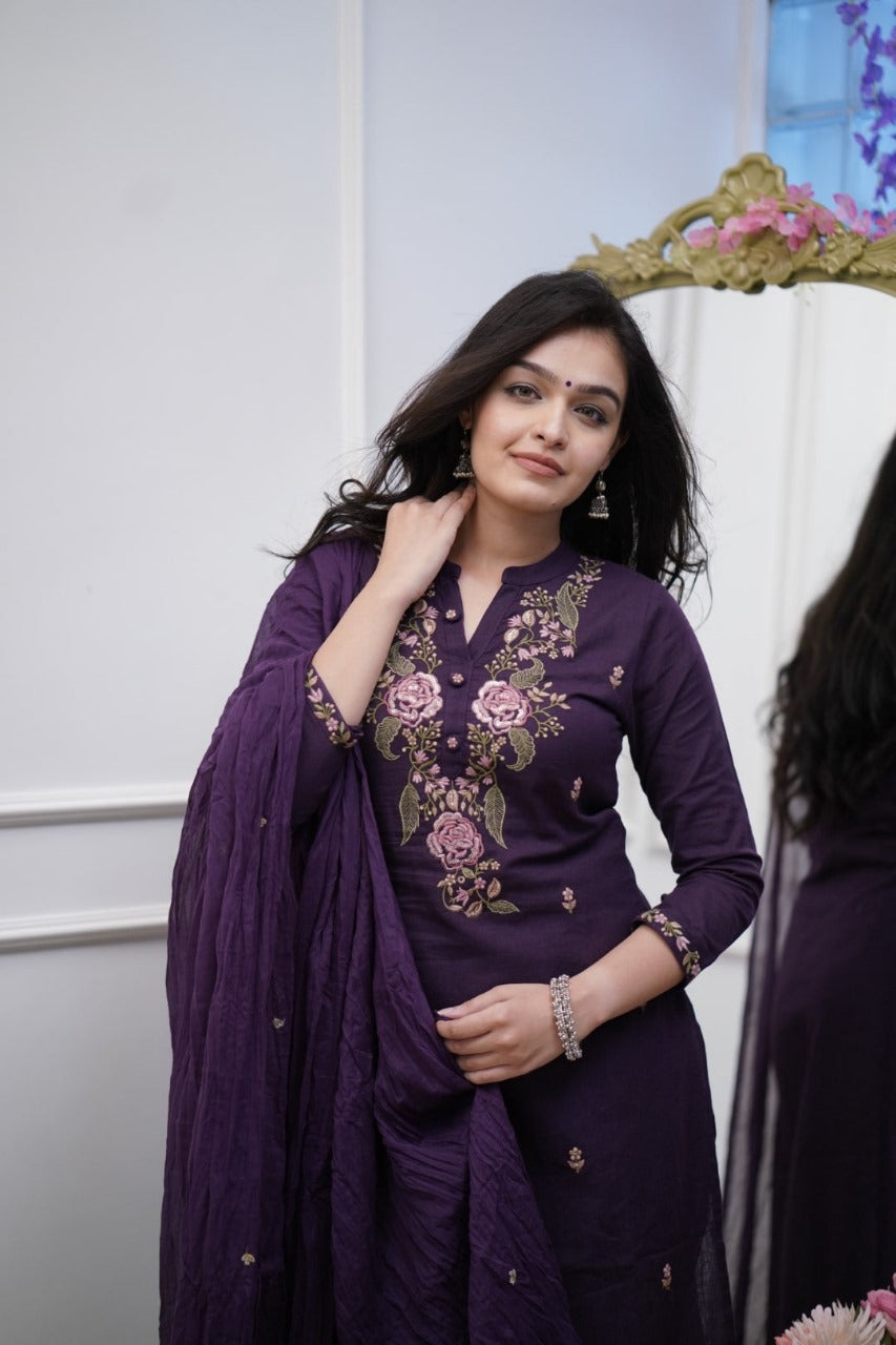 ETHNO STYLE Rayon Kurti With Dupatta & Bottomwear #239