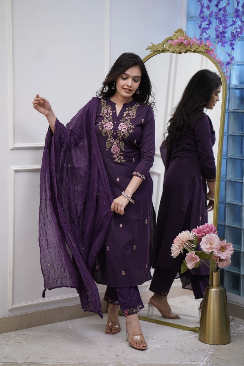 ETHNO STYLE Rayon Kurti With Dupatta & Bottomwear #239