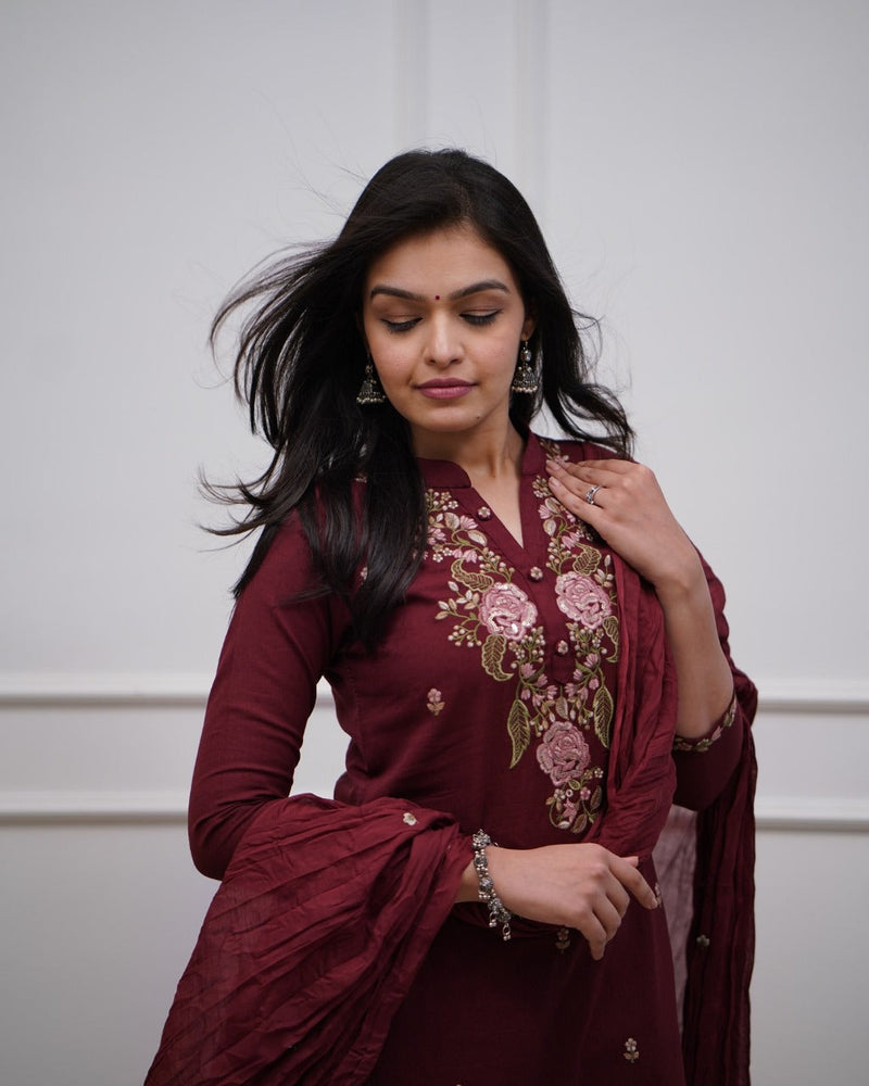 ETHNO STYLE Rayon Kurti With Dupatta & Bottomwear #239
