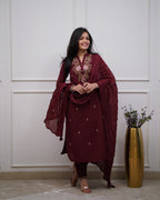 ETHNO STYLE Rayon Kurti With Dupatta & Bottomwear #239