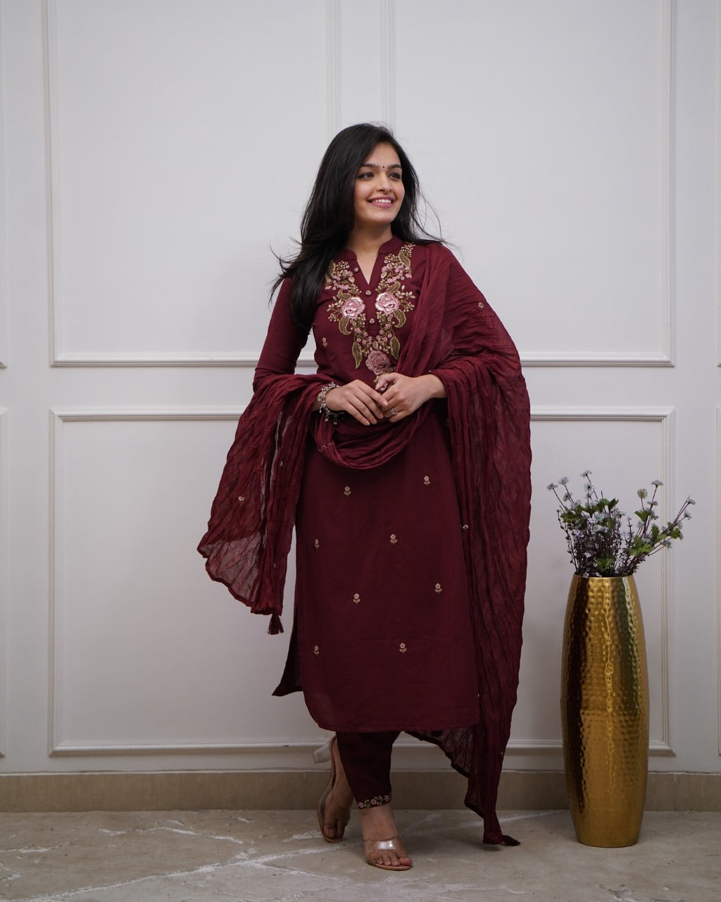 ETHNO STYLE Rayon Kurti With Dupatta & Bottomwear #239