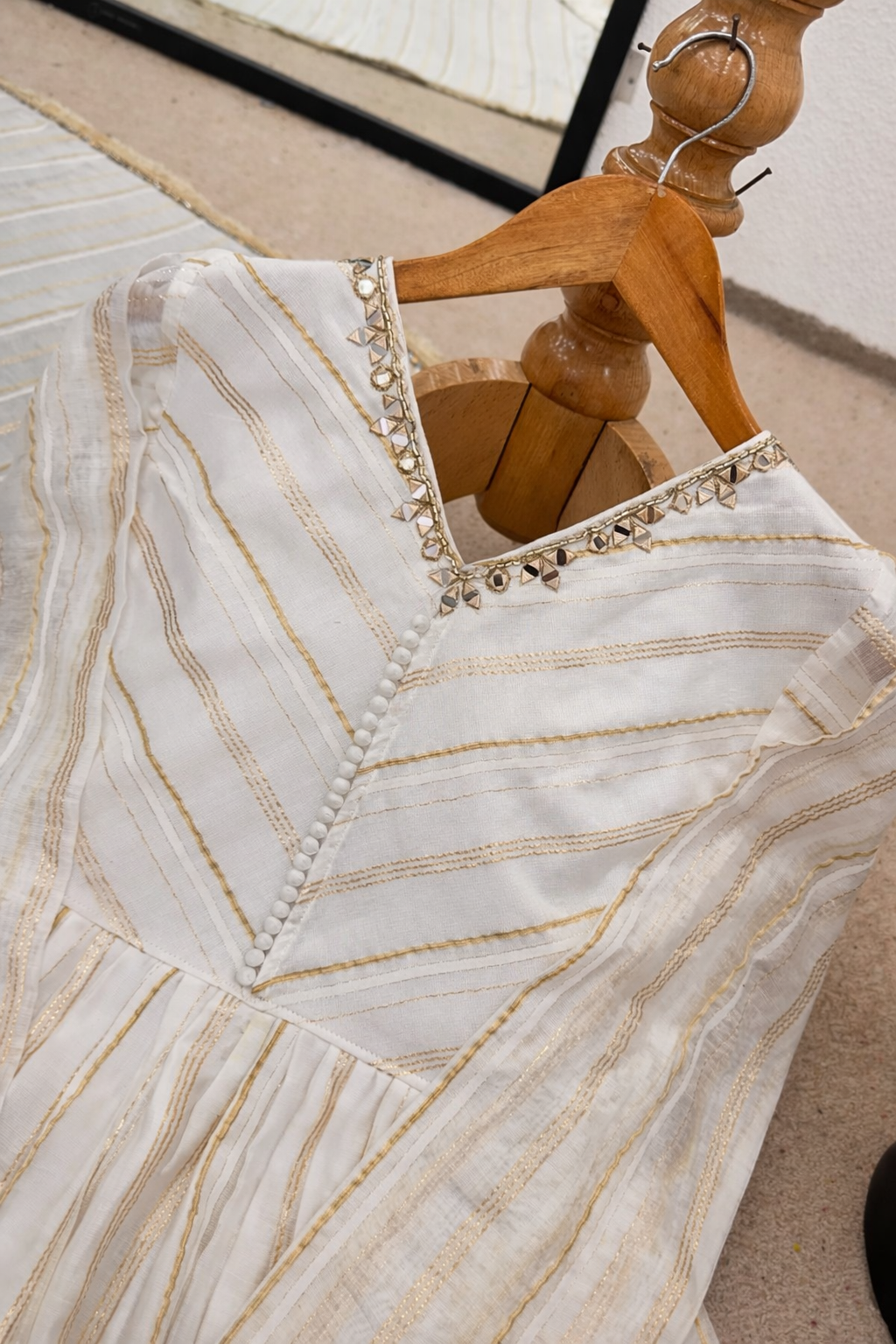Chanderi Silk Panelled Kurta with Sharara & Dupatta #238