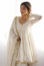 Chanderi Silk Panelled Kurta with Sharara & Dupatta #238