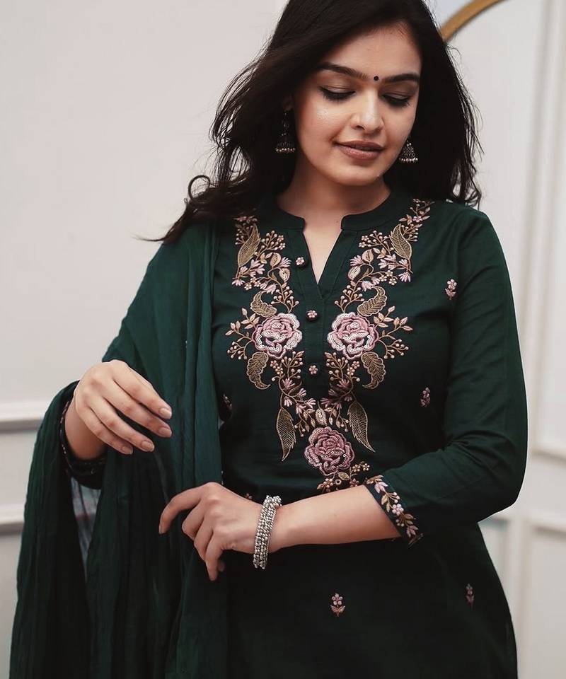 ETHNO STYLE Rayon Kurti With Dupatta & Bottomwear #239