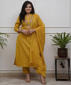 ETHNO STYLE Rayon Kurti With Dupatta & Bottomwear #239