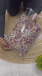 Cotton Anarkali Hand Block Printed Kalamkari