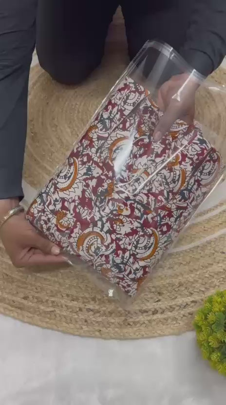 Cotton Anarkali Hand Block Printed Kalamkari