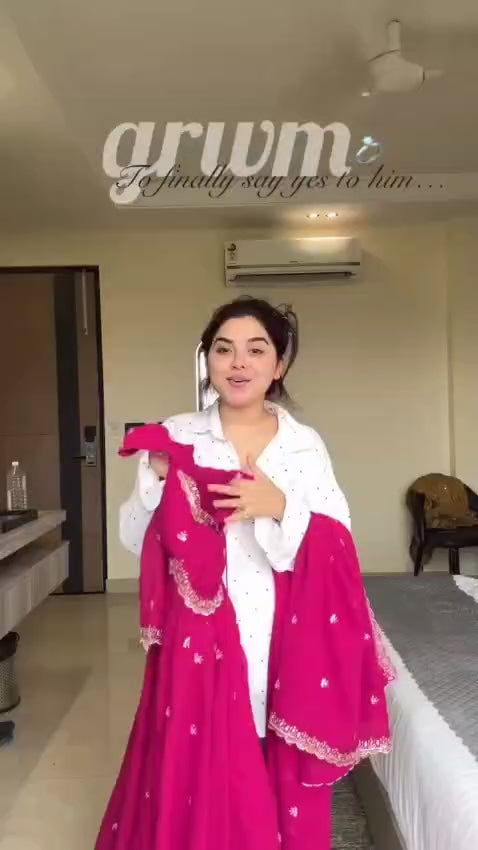 Luxurious Faux Georgette Anarkali 3pc Set