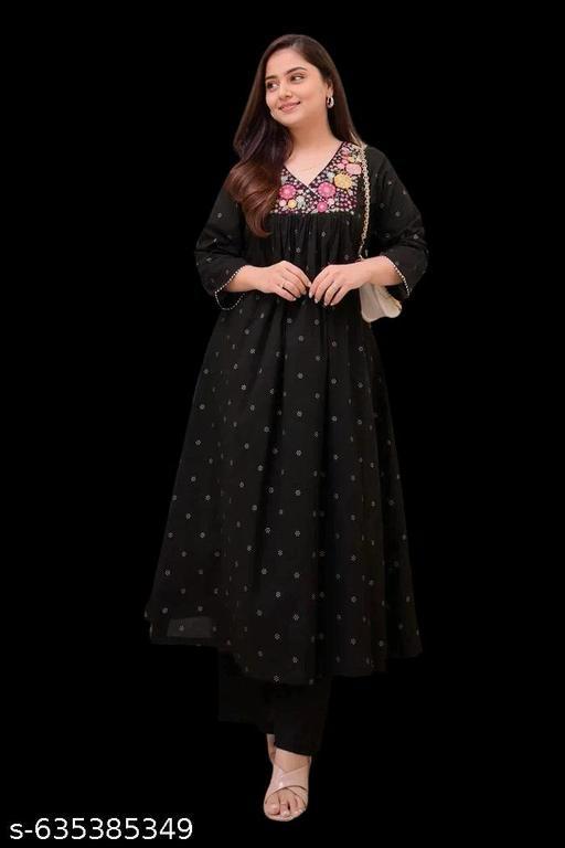 Kurti Set with Floral Embroidery