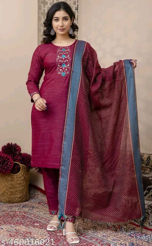 Budget friendly 3 piece kurthi set