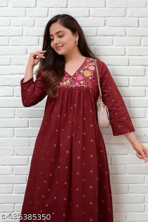 Kurti Set with Floral Embroidery